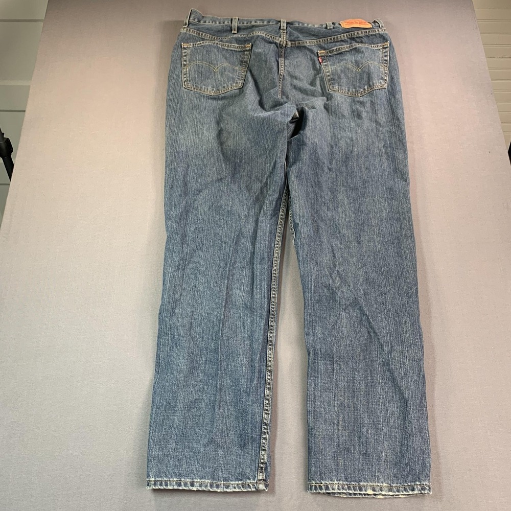Levis 550 Jeans Mens 44x36 Blue Denim Relaxed Tapered Baggy Y2K Skater Hip Hop - Picture 2 of 13